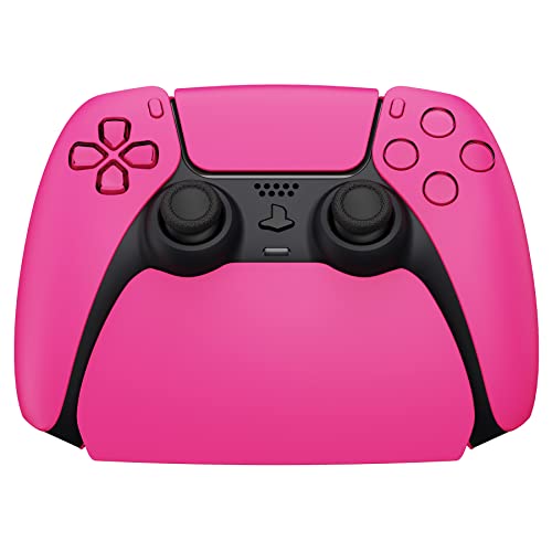 PlayVital Halterung Kompatibel mit ps5 Controller,Stand Ständer Standfuß Halter Gamepad Zubehör für ps5 Controller mit Gummifüße-Nova Pink von playvital