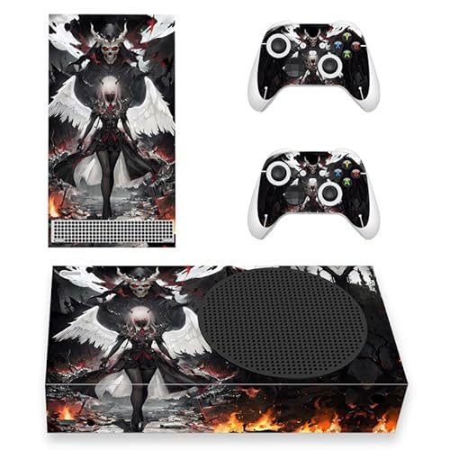 PlayVital Skin für Xbox Series S, Aufkleber Vinyl-Skins Schutzfolie Wrap Abziehbild Abdeckung Stickers Folie für Xbox Series S Konsole Controller-Engel der Finsternis von playvital