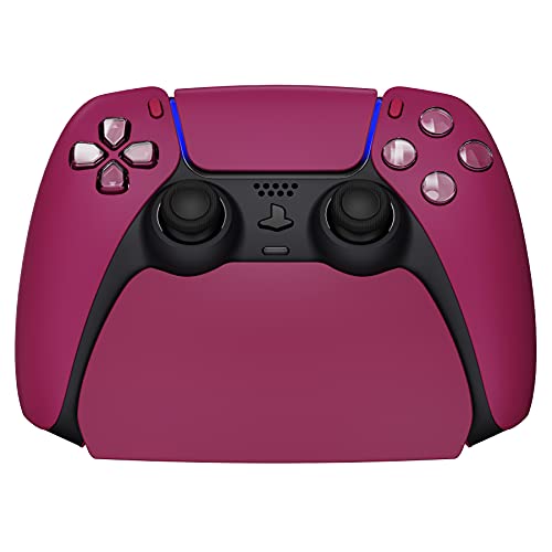 PlayVital Ständer Kompatibel mit ps5 Controller,Stand Ständer Standfuß Halter Halterung Gamepad Zubehör für PS5 Controller mit Gummifüße-Melone Rot von playvital