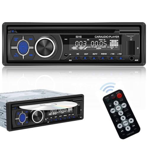 Podofo 1 DIN Autoradio FM/AM Radio, DVD/CD Player Bluetooth Musik Freisprecheinrichtung Telefonanruf Unterstützung APP Locate EQ USB/TF Eingang Auto MP3 Player von podofo