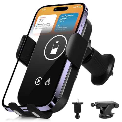 Podofo Kabellose Lade-Handyhalterung, Carplay-Adapter Android Auto-Adapter, Kabelgebundenes zu kabellosem Carplay, Kabelgebundenes zu kabellosem Android Auto von podofo