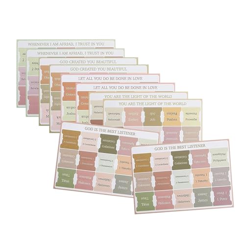 predolo 10 Blätter Sticky Notes Bible Tabs Aufkleber Planer Etiketten für Notebook -Tagebuchbezeichnung, Morandi Farbe von predolo