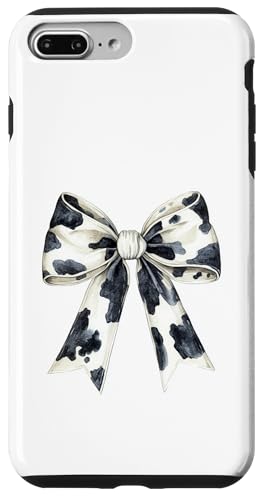 Ästhetische Schleife mit Kuhdruck || Kuhdruck schwarz-weißes Design Hülle für iPhone 7 Plus/8 Plus von pretty Cow Print cute ribbons and cow theme