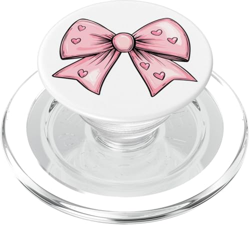 Ästhetische rosa Schleife || Herz Liebe romantisches Herz || mädchenhaft PopSockets PopGrip für MagSafe von pretty pink cute ribbons and heart theme