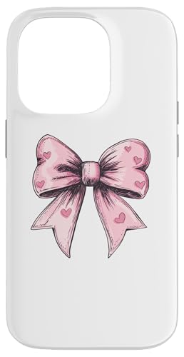 Girly || Ästhetische rosa Schleife || Herz Liebe romantisches Herz Hülle für iPhone 14 Pro von pretty pink cute ribbons and heart theme