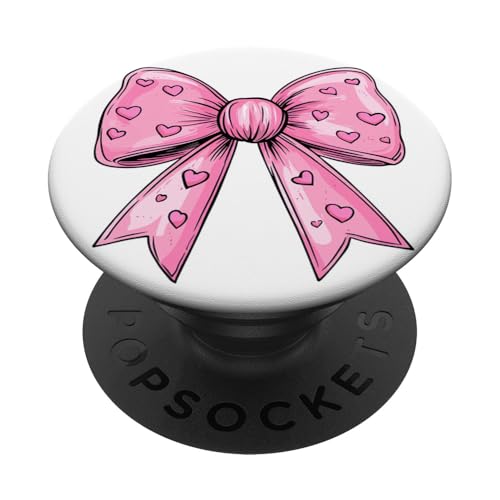 Girly || Ästhetische rosa Schleife || Herz Liebe romantisches Herz PopSockets Klebender PopGrip von pretty pink cute ribbons and heart theme