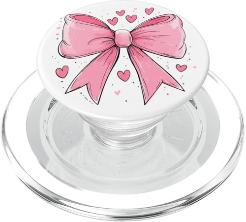 Girly || Ästhetische rosa Schleife || Herz Liebe romantisches Herz PopSockets PopGrip für MagSafe von pretty pink cute ribbons and heart theme