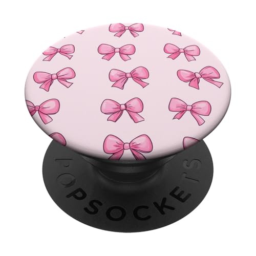 Girly || Schleife in Aquarell || Kokette || Ästhetische rosa Schleife PopSockets Klebender PopGrip von pretty pink cute ribbons theme