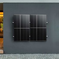 priwatt priWall 90° Duo (2x 410W) - Fassaden Solarkraftwerk - Schwarz von priwatt