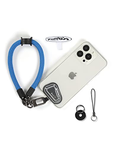 project-cb Handgelenkschlaufe Handy,Handy Handykette Pads ×2, Handyhülle Halterung,Handgelenkschlaufe für Schlüssel, AirPods, Kamera(Blau, 30cm) von project-cb