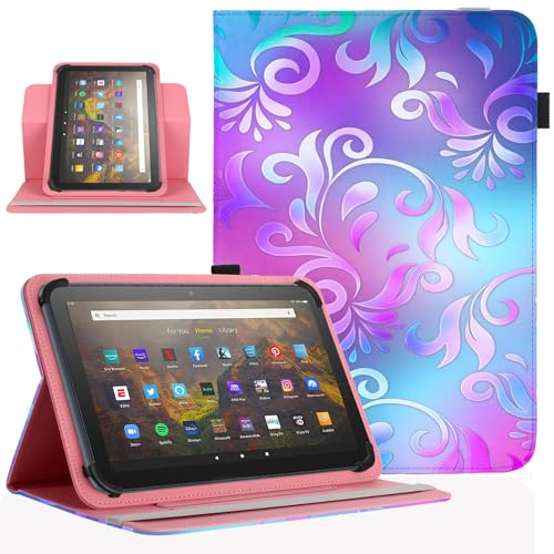 Pudazvi Universal-Schutzhülle für Android-Tablets, 25,4 cm, 25,7 cm, 26,7 cm und alle 9,5-10,5-Zoll-Touchscreen-Tablets, bunte Blumen von pudazvi