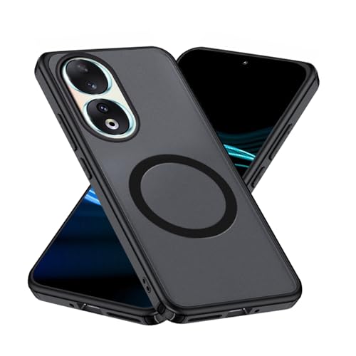 qichenlu Magnetische Hülle für Honor 90 kompatibel mit MagSafe,Stoßfest Airbag Ecken Schutz Kratzfest Durchsichtig Cover KFZ Handyhalter Case - Matt Schwarz qichenlu Magnetische Hülle für Honor 90 kompatibel mit MagSafe,Stoßfest Airbag Ecken Schutz Kratzfest Durchsichtig Cover KFZ Handyhalter Case - Matt Schwarz von qichenlu