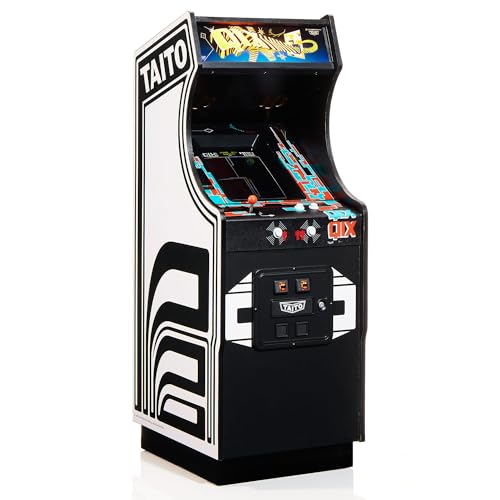 Numskull Quarter Arcades Qix Collector's Edition Mini Arcade – Authentische Holzreplik im Maßstab 1/4, Original-ROM, wiederaufladbarer Akku & 3W-Lautsprecher für Retro-Enthusiasten von quarter arcades