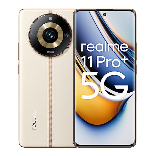 realme 11 Pro+ 5G 12+512GB Smartphone, 200MP OIS SuperZoom Camera, 120Hz Curved Vision Display, 5000mAh Massive Battery, 100W SUPERVOOC Charge, Sunrise Beige von realme