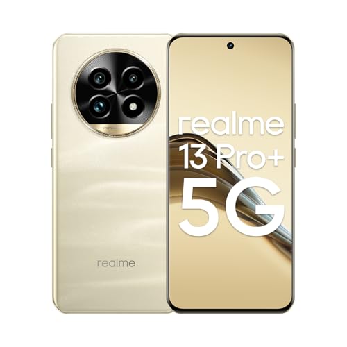 realme 13 pro+ 5G Smartphone 8+256 GB, Snoy Periscope OIS Camera, AI Ultra Clarity, 120Hz Curved Vision Display, 80W SUPERVOOC Charge 5200mAh Massive Battery, EU Verion, Gold von realme