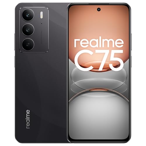 realme C75 4G-Smartphone, 6,72-Zoll-FHD-Display, 6000-mAh-Akku, 8+128 GB Mobiltelefon, 50-MP-KI-Kamera, IP69-Staub- und Wasserbeständigkeit, Helio G92 Max-Chipsatz, Nior, ohne Adapter von realme