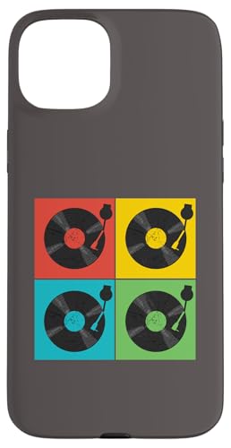 Hülle für iPhone 15 Plus Vinyl-Schallplatten im Vintage-Stil, zum Sammeln von Pop-Art-Musikliebhabern von record vinyl