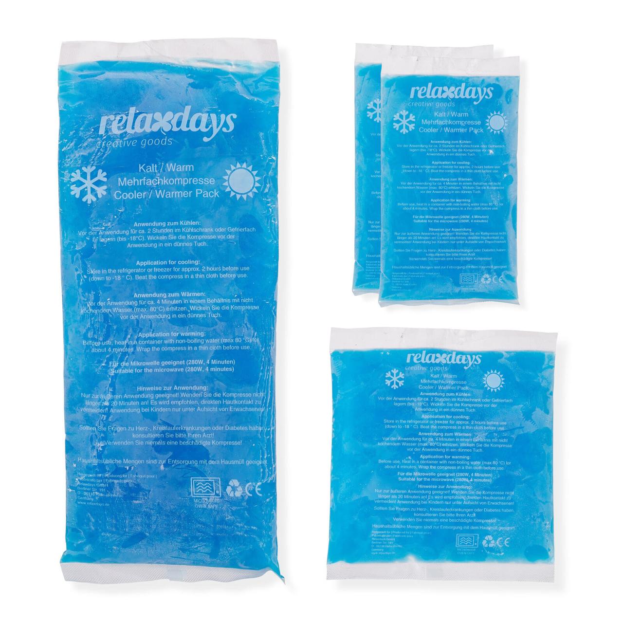 relaxdays Kühlpad-Set blau von relaxdays