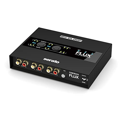Reloop Flux - Clubtaugliches 6x6 IN/OUT USB-C DVS Interface für Serato DJ Pro, 24-Bit/96 kHz, kompatibel zu Turntables, CDJs oder anderen Mediaplayern, 2-Port USB-A-Hub, robustes Metallgehäuse von reloop
