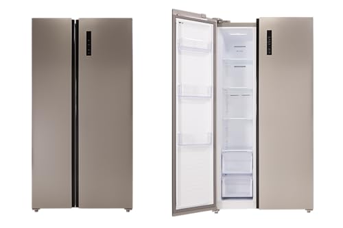 Side by Side Kühlschrank Gefrierkombi 505 L No Frost Silber 178 cm Respekta von respekta