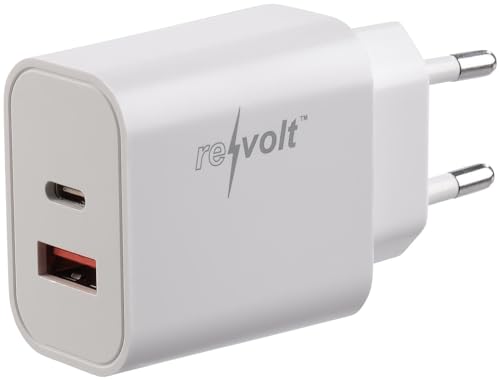 revolt Schnellladegerät: USB-Netzteil für Typ A & C, PD bis 20 Watt, Quick Charge 3.0, 3 A (USB Steckernetzteile, USB Netzteile für Steckdose, Ladestation) von revolt