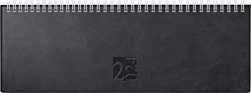 rido/idé Wochenkalender Modell ac-Wochenquerterminer 2024 2 Seiten = 1 Woche Blattgröße 30,7 x 10,5 cm schwarz von rido/idé