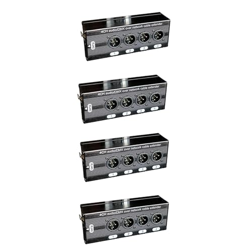 rieder 4 Stück 4-Kanal-3-Pin-XLR-Audio- und -über-Netzwerk-Kabel-Extender, DMX512-Netzwerk-Signal-Extender, Männlich von rieder