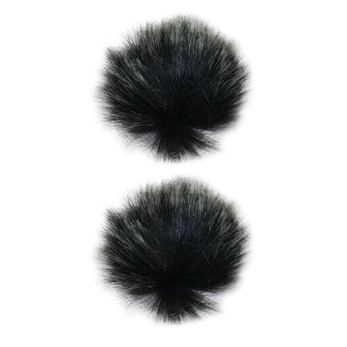 rockible 2 Stück Pelziger Mikrofon-Muff Pelzige Muffs Tragbarer Windschutz Robuste -Mikrofon-Windschutze für Rundfunkstudios, 1cm Durchmesser von rockible