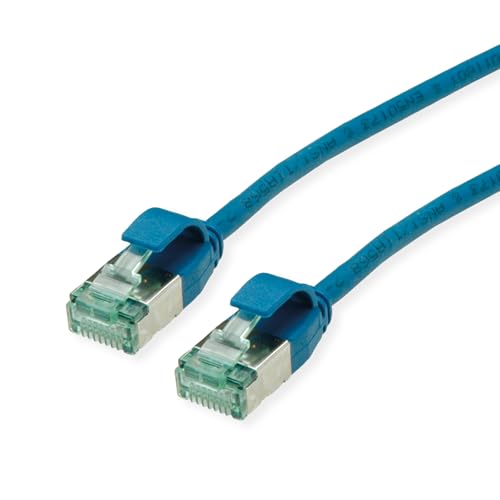 ROLINE RM U/FTP DataCenter Patchkabel Kat.6A (Class EA), Slim, blau, 5 m von roline recycled material