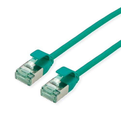 ROLINE RM U/FTP DataCenter Patchkabel Kat.6A (Class EA), Slim, grün, 0,3 m von roline recycled material