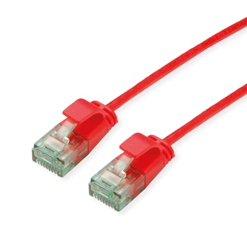 ROLINE RM UTP DataCenter Patchkabel Kat.6A (Class EA), Slim, rot, 1,5 m von roline recycled material