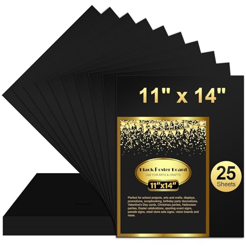 25 Stück schwarzes Posterpapier, 27,9 x 35,6 cm, rookea Vision-Tafeln, Posterwand, Großpackung für Schulprojekte, Klassenzimmer, Kunst, Handwerk, Präsentationen, Zeichnen, Scrapbooking, blanko 25 Stück schwarzes Posterpapier, 27,9 x 35,6 cm, rookea Vision-Tafeln, Posterwand, Großpackung für Schulprojekte, Klassenzimmer, Kunst, Handwerk, Präsentationen, Zeichnen, Scrapbooking, blanko von rookea