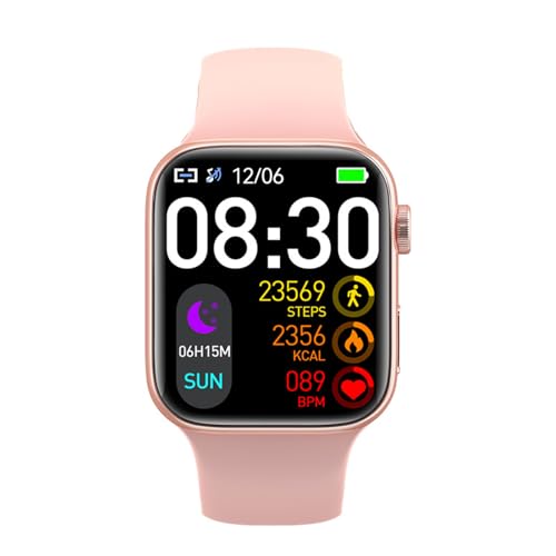 rorios Smartwatch für Damen Herren Telefonfunktion 1,81" Touchscreen Fitnessuhr mit Schrittzähler Pulsuhr Aktivität Tracker Sportuhr für Männer Frauen Rosa von rorios