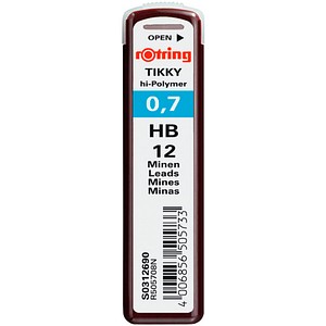 rotring Bleistiftminen schwarz HB 0,7 mm, 12 St. von rotring