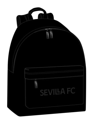 safta Unisex Kinder Notebook Sevilla FC Teen Juvenil Laptop-Rucksack 14,1 Zoll (310 x 160 x 410 mm), Schwarz, Estándar von safta