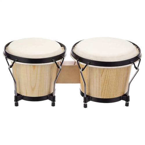 saibunratus Bongo Drum Anfänger Percussion Musikinstrument Pädagogisches Percussion Instrument für Profis Anfänger 6 Zoll und 7 Zoll Bongos von saibunratus