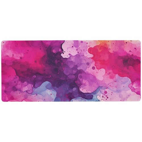 sanluoli Mauspad mit Aquarell-Mix, Pfirsichkunst, personalisierbar, Tierunterlage für Gaming, PC, Mauspad (80 x 40 cm) von sanluoli