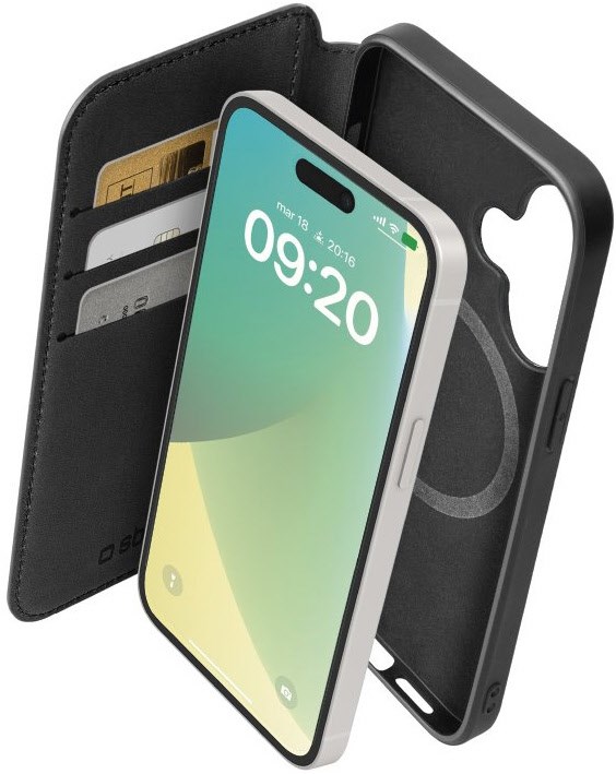 Wallet Mag für iPhone 16 schwarz von sbs