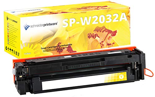 [Mit Original-Chip | wiederverwendet] Schneider Printware Toner kompatibel für HP 415X 415A W2032A gelb für HP Color Laserjet Pro MFP M454 DN dw M479 dw fdn fdw fnw | Keine UPDATEPROBLEME| von schneiderprintware