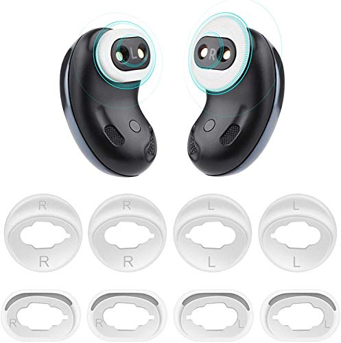 sciuU [4 Paare] Ear Wing Tips, Weiches Silikon-Ohrgel Kompatibel mit Samsung Galaxy Buds Live 2020 Earbuds Kopfhörer, Ersatz rutschfeste Anti-verlorene Ohr Flügelabdeckung, Schwarz von sciuU