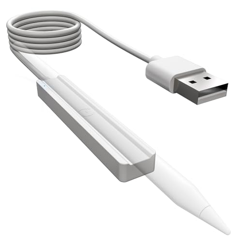 sciuU Magnetisches Ladekabel Flexibles Kabel (1m) kompatibel mit Apple Pencil 2 / Pro, magnetischem Ladeanschluss Ladegerät mit USB Anschluss zu Magnetischer Adapter von sciuU