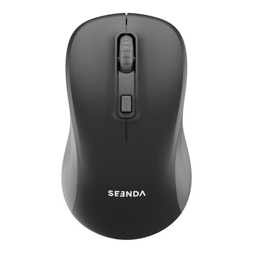 seenda Kabellose Maus, Bluetooth-Maus für Laptop, Dual-Modus (Bluetooth + 2,4 G USB), Computermaus, kompatibel mit MacBook, Windows-Computern/Laptops, Schwarz von seenda