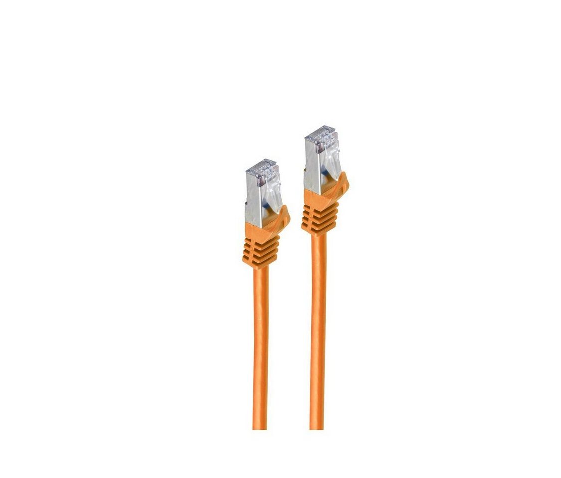 shiverpeaks® RJ45 Patchkabel m. CAT 7 Rohkabel PIMF orange 3m LAN-Kabel, RJ-45, (300 cm) von shiverpeaks®