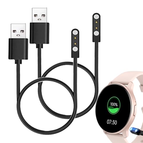 smaate Ladekabel, kompatibel mit OYV TGW008, 3,3 cm, rund, Fitness-Tracker, Smartwatch, 2 Stück smaate Ladekabel, kompatibel mit OYV TGW008, 3,3 cm, rund, Fitness-Tracker, Smartwatch, 2 Stück von smaate