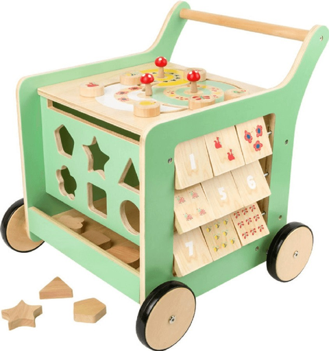 small foot Lauflernwagen "Move it!", aus 100% FSC-Zertifiziertem Holz, Motorikspielzeug und Lauflernhilfe, 10947 von small