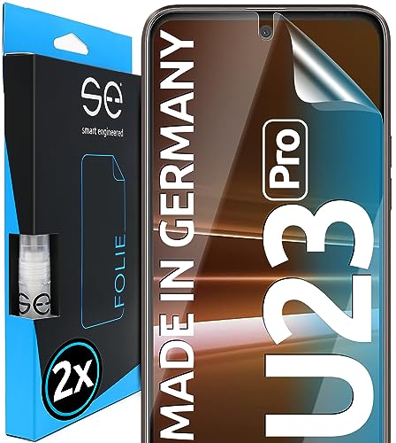 2x se® 3D SCHUTZFOLIE Transparent für HTC U23 Pro,Selbstheilend, 100% Fingerabdruck & FaceID kompatibel, einfache blasenfreie Installation, Ultra-Klar, Stoß-Kratzfest, aus Deutschland von smart engineered