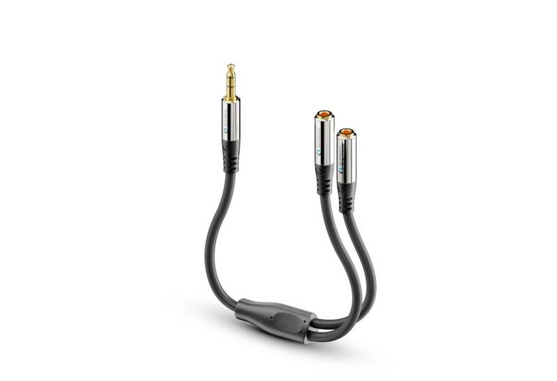 sonero sonero® Premium Stereo Audio Adapter, 0,20m, 3,5mm Klinke Stecker auf Audio-Kabel von sonero