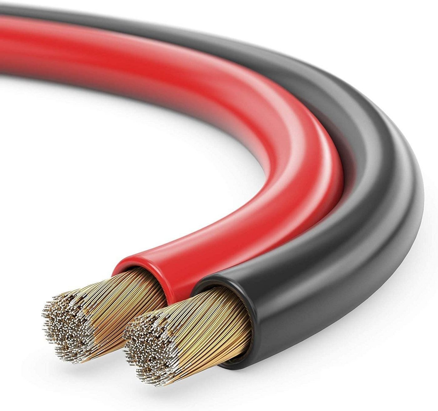 sonero sonero Lautsprecherkabel 2x1,5mm², CCA 10,0m, rot/schwarz Audio-Kabel von sonero