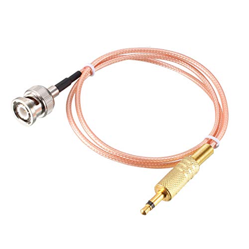 sourcing map Koaxial Strom Audiokabel BNC Stecker auf 3.5 mm (1/8") Mono TS Stecker 50 Ohm 4 ft von sourcing map