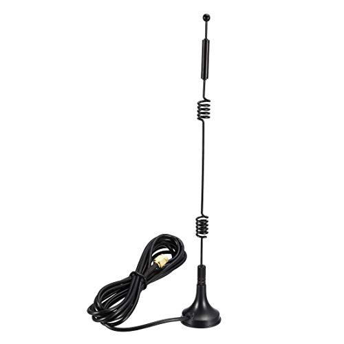 sourcing map Verlängerungskabel WiFi Antenne mit Magnetfuß Kompatibel Bluetooth/Zigbee Antenne 12dBi RG174 SMA Male 2,4/5 / 5,8 GHz 5M Kabel von sourcing map